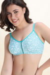 Zivame Double Layered Non Wired 3/4th Coverage Bra - Dark Blue Floral — thumbnail 5